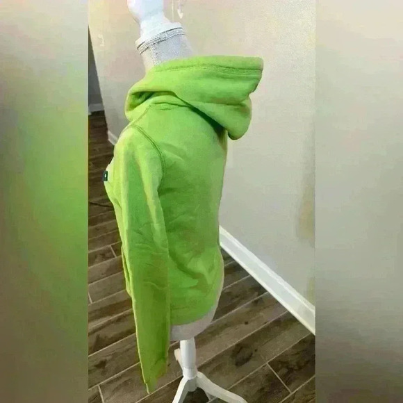 Womens Hollister Beach Crew Hoodie Lime Green -Size XSMALL - Picture 3 of 6